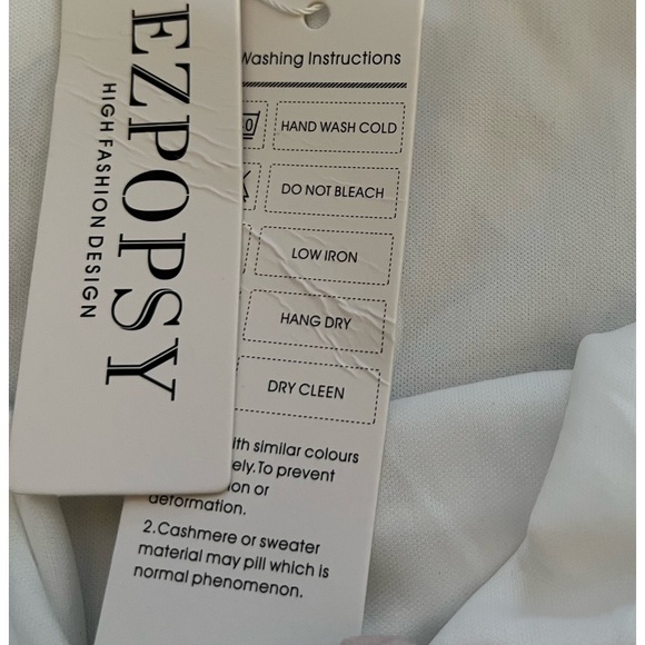 NWT Ezpopsy Puff Sleeve Summer, Tan Dress Sz8 - Picture 8 of 8